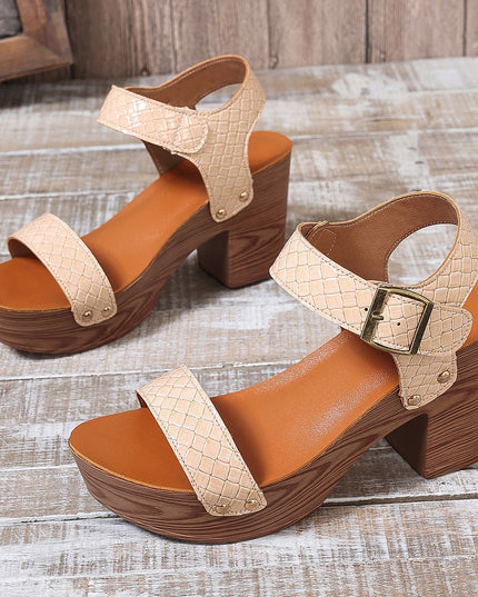 Strappy Peep Toe Heels