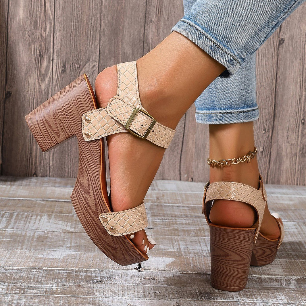 Strappy Peep Toe Heels