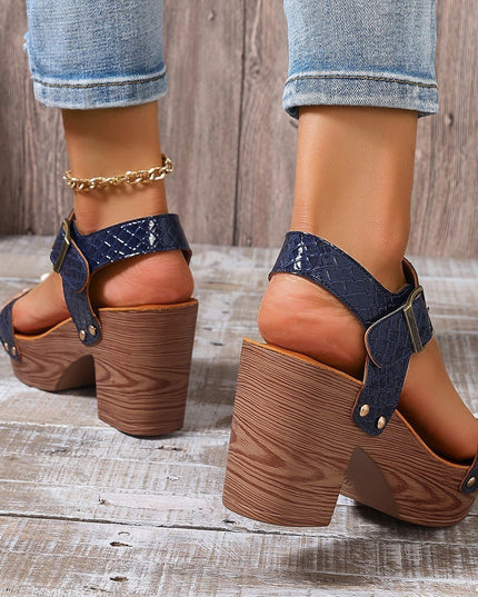 Strappy Peep Toe Heels