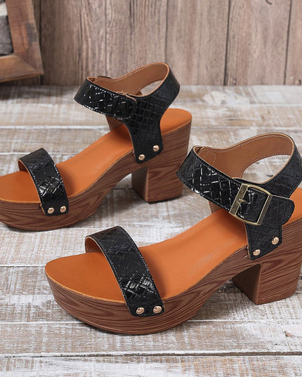 Strappy Peep Toe Heels