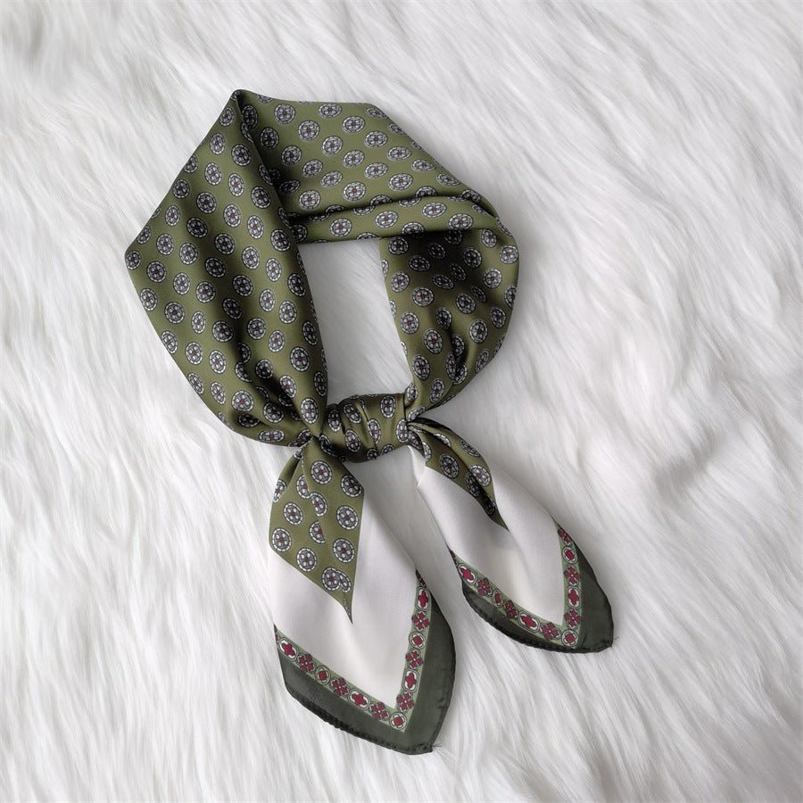 Women’s Satin-Feel Silk Scarf - gaviara